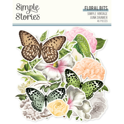 Simple Stories - Simple Vintage Junk Drawer - Floral Bits & Pieces
