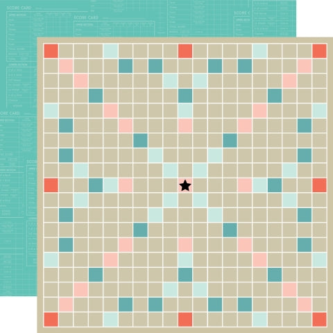 Simple Stories - Game Night - 12x12 Single Sheets / Who's Keeping Score?