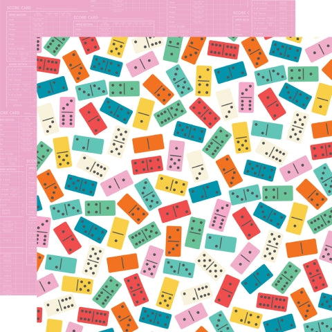Simple Stories - Game Night - 12x12 Single Sheets / Time's Up