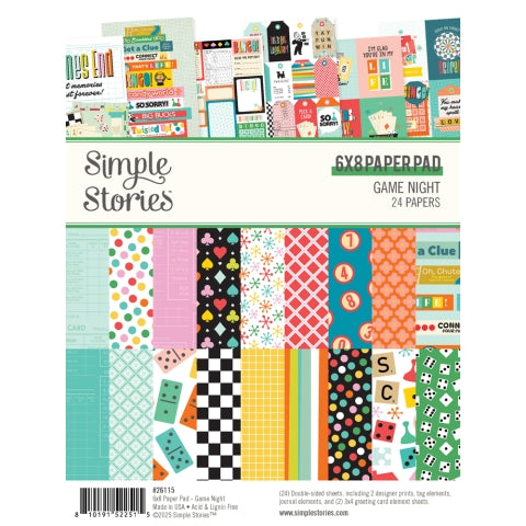 Simple Stories - Game Night - 6x8 Paper Pad