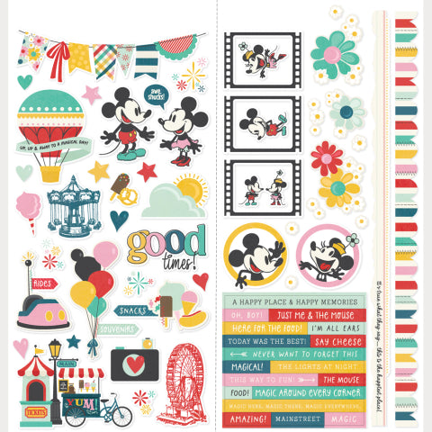Simple Stories - Say Cheese Happiest Place - Cardstock Stickers Icons
