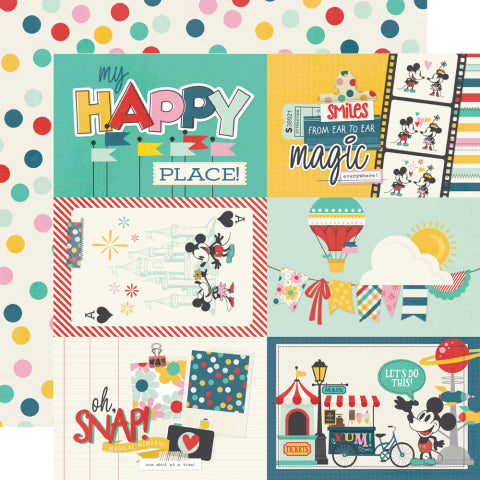 Simple Stories - Say Cheese Happiest Place - 12x12 Single Sheets / 4x6 Elements