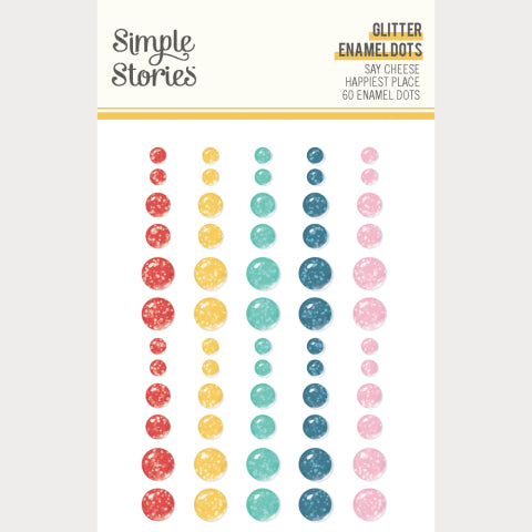 Simple Stories - Say Cheese Happiest Place - Glitter Enamel Dots