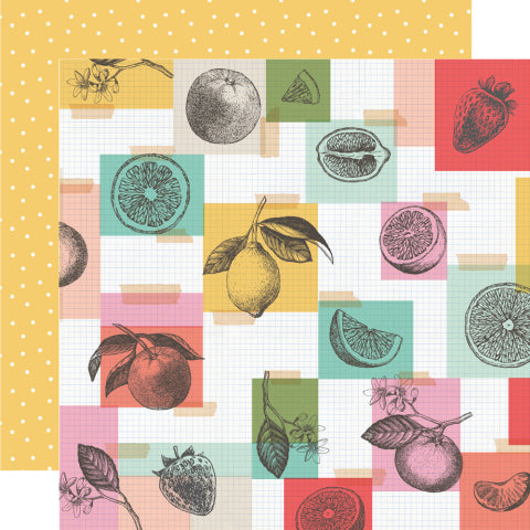 Simple Stories - Pink Lemonade - 12x12 Single Sheets / Main Squeeze