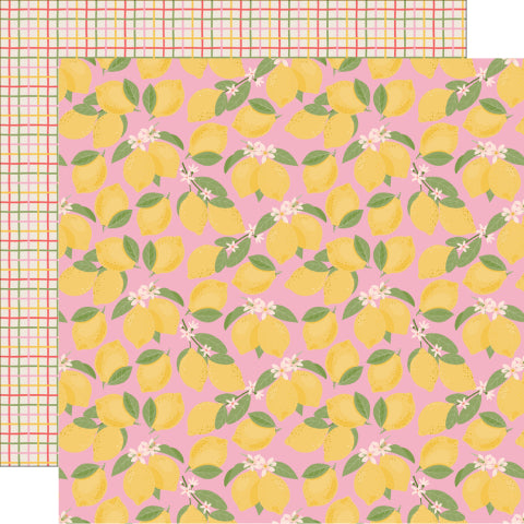 Simple Stories - Pink Lemonade - 12x12 Single Sheets / Lemon Squeezy