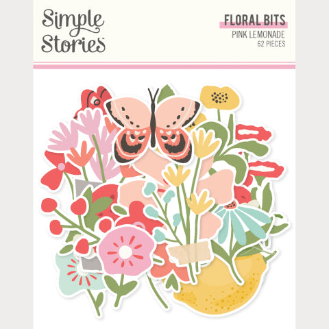 Simple Stories - Pink Lemonade - Floral Bits & Pieces