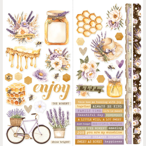 Simple Stories - Simple Vintage Lavender Fields - Cardstock Stickers Icons