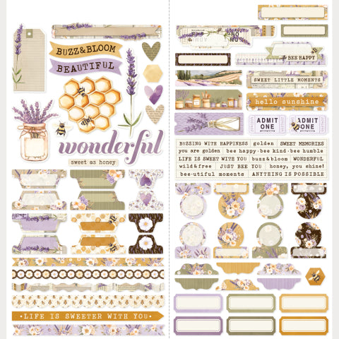Simple Stories - Simple Vintage Lavender Fields - Cardstock Stickers Basics
