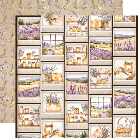 Simple Stories - Simple Vintage Lavender Fields - 12x12 Single Sheets - Sunshine & Honey