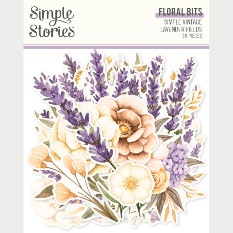 Simple Stories - Simple Vintage Lavender Fields - Floral Bits & Pieces