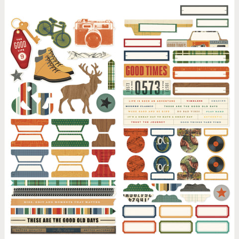 Simple Stories - Rustic Legend - Cardstock Stickers Basics