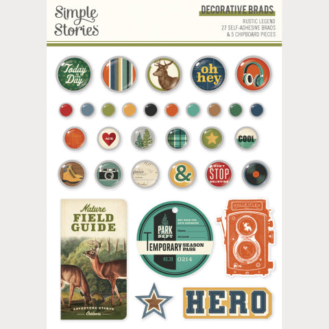 Simple Stories - Rustic Legend - Decorative Brads