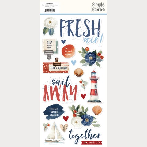 Simple Stories - Sand & Sea - Foam Stickers