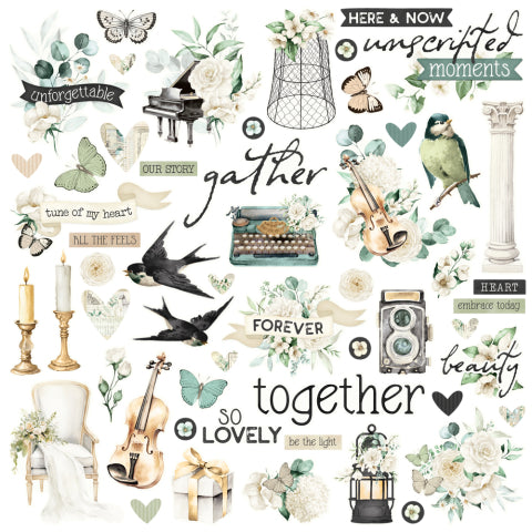 Simple Stories - Timeless Harmony - Chipboard Pieces