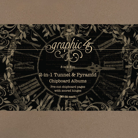 G45 - 2 in 1 Tunnel & Pyramid Chipboard 8″x8″ Albums