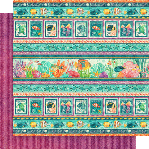 G45 - Seas The Day - 12x12 Single Sheet - You’re Fintastic