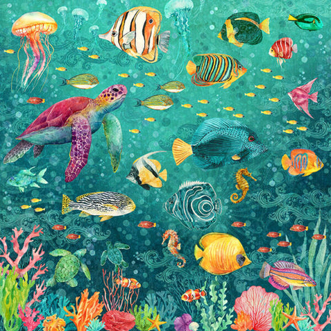 G45 - Seas The Day - 12x12 Single Sheet - Dive into Happiness