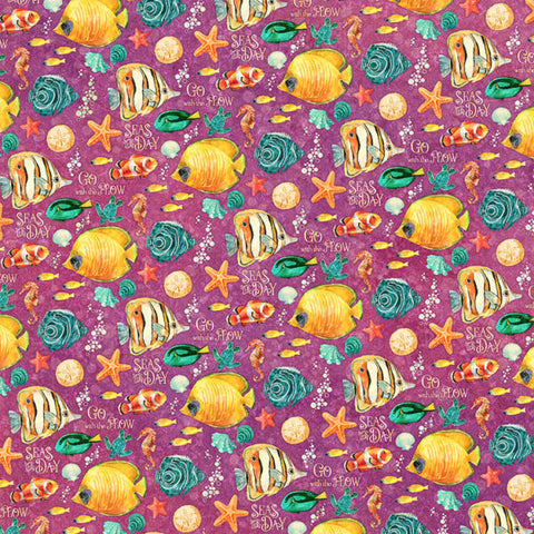 G45 - Seas The Day - 12x12 Single Sheet - Great Catch