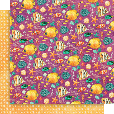 G45 - Seas The Day - 12x12 Single Sheet - Great Catch