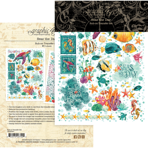 G45 - Seas The Day - Rub-On Transfers