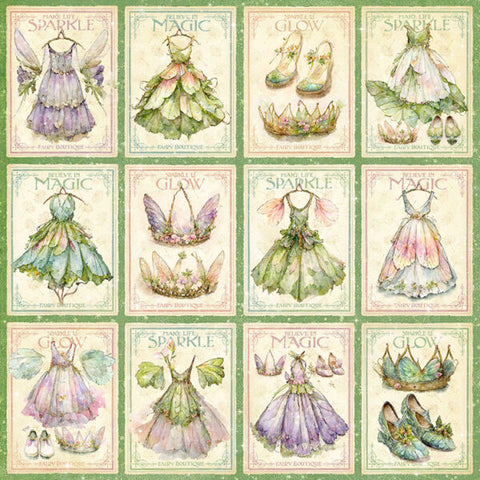 G45 - Fairy Boutique - 12x12 Single Sheet - Sparkle and Glow