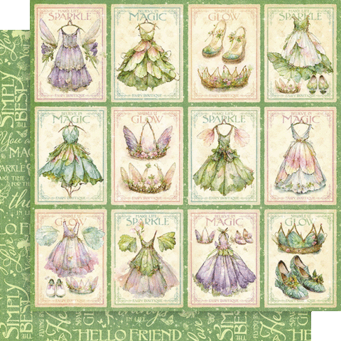 G45 - Fairy Boutique - 12x12 Single Sheet - Sparkle and Glow