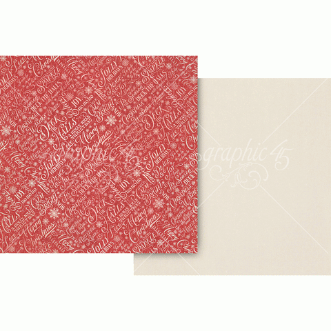 G45 - Deck the Halls - 12x12 Single Sheet - Pattern & Solid - Snowdrift White