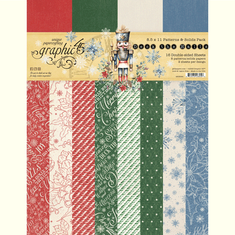 G45 - Deck the Halls - 8 1/2 x 11  Patterns & Solids Pack