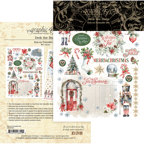 G45 - Deck the Halls - Rub-On Transfers