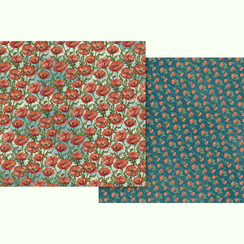 G45 - Wonder of Oz - 12x12 Single Sheet - Field of Poppies
