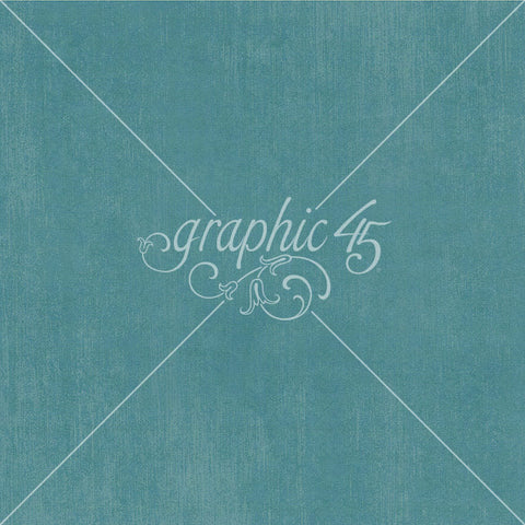 G45 - Journaling Through Time - 12x12 Single Sheet -Blue Bird Blue Layered