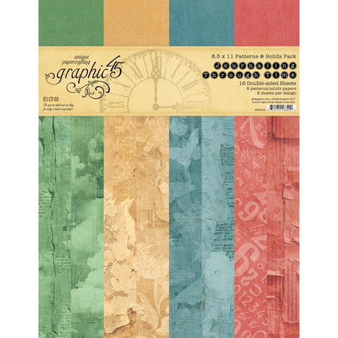 G45 - Journaling Through Time - 8 1/2 x 11  Patterns & Solids Pack