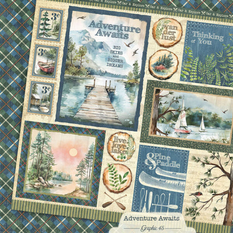 G45 - Adventure Awaits - 12x12 Single Sheets/ Signature Cut-A-Parts