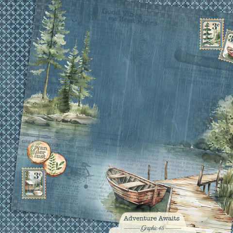G45 - Adventure Awaits - 12x12 Single Sheets/ Boat Dock Layout