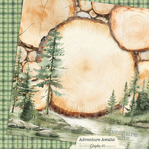 G45 - Adventure Awaits - 12x12 Single Sheets/ Woodland Layout