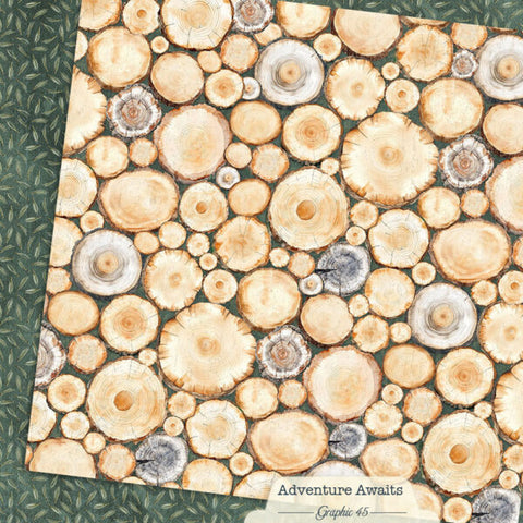 G45 - Adventure Awaits - 12x12 Single Sheets/ Tree Rings