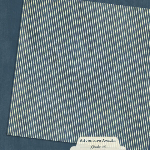 G45 - Adventure Awaits - 12x12 Single Sheets/ Marine Blue Patterns & Solids