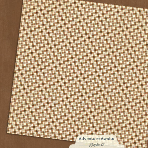 G45 - Adventure Awaits - 12x12 Single Sheets/ Woodland Brown Solids & Patterns