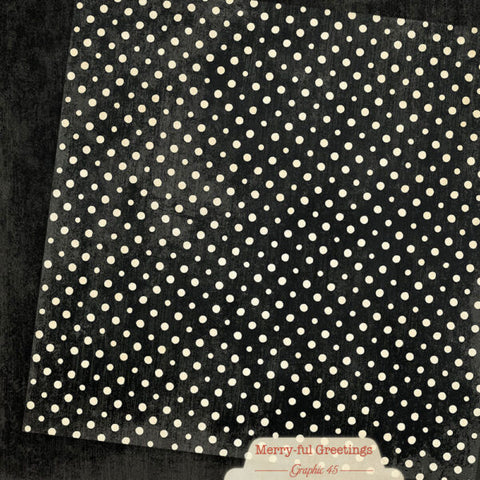 G45 - Merry-ful Greetings - 12x12 Single Sheets/ Charcoal Black