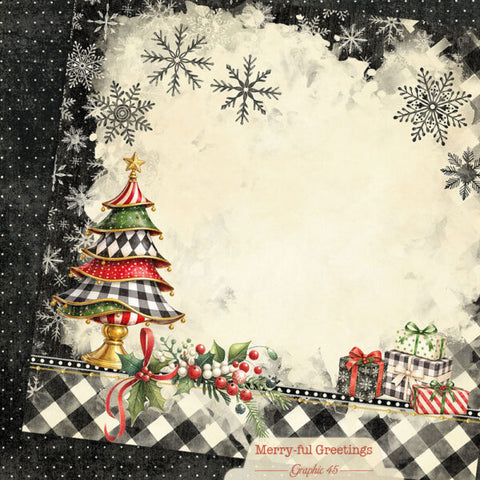 G45 - Merry-ful Greetings - 12x12 Single Sheets/ Christmas Tree Layout