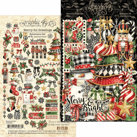G45 - Merry-ful Greetings - Ephemera Set