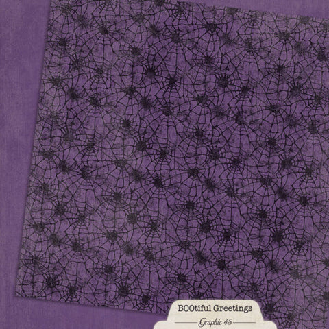G45 - BOOtiful Greetings - 12x12 Single Sheets/ Potion Purple