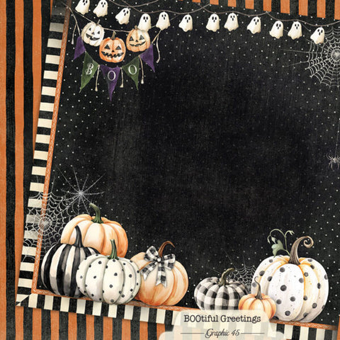 G45 - BOOtiful Greetings - 12x12 Single Sheets/ Pumpkin Layout