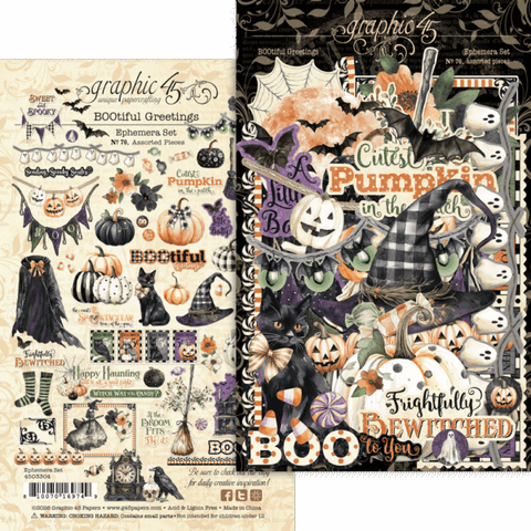 G45 - BOOtiful Greetings - Ephemera Set