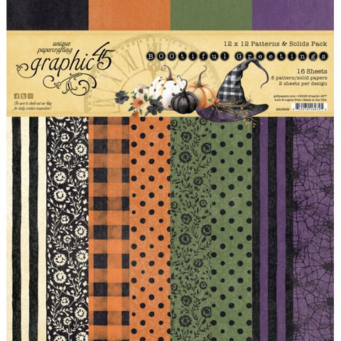 G45 - BOOtiful Greetings - 12x12 Patterns & Solids Pack