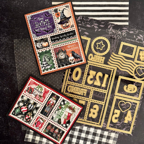 G45 - Postage Stamp & Numbers Die Set