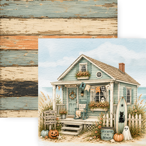 Country Craft Creations - Summerween Ghosts on Vacation -12x12 / 27 Double-Sided 12x12 Papers SHIPPING AUGUST 1ST