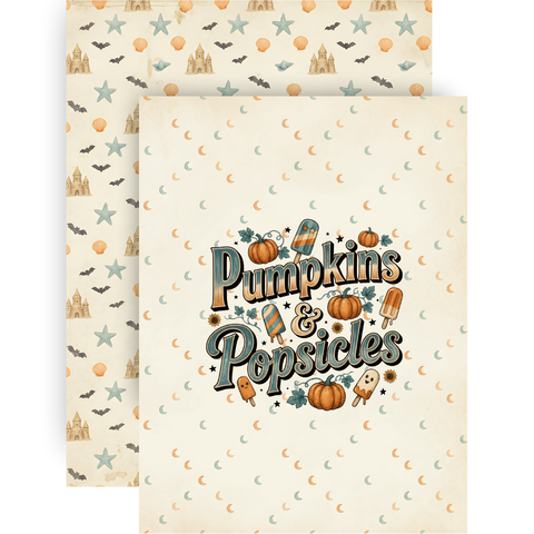 Country Craft Creations - Summerween Ghosts on Vacation - 6x8 / 27 Double-Sided 6x8 Papers SHIPPING AUGUST 1ST