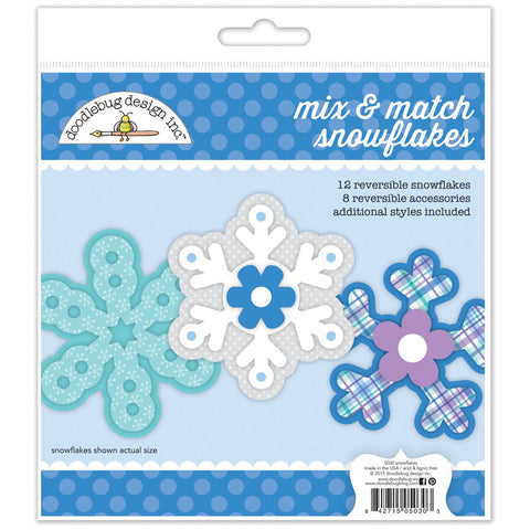 Doodlebug - Snow Much Fun - Mix & Match Snowflakes Craft Kit / 5030