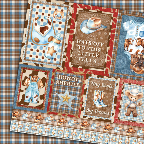 Country Craft Creations - Lil' Cowboy - 8x8 - Cotton Bristol